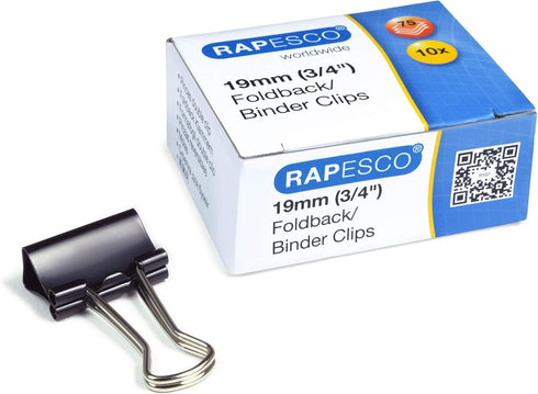 Rapesco Binder Clips 19mm - Secure Your Documents with Ease